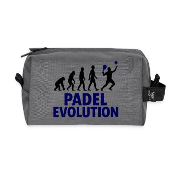 Padel Evolution Sport Motif - Recycled Toiletry Zip Bag - anthracite - Front
