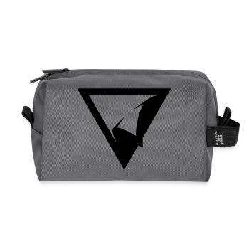 TRIANGLE PATCH - Recycelte Kulturtasche - Anthrazit - Vorne