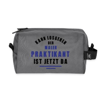Praktikant Maler Praktikum Malerei Lackierer - Recycelte Kulturtasche - Anthrazit - Vorne
