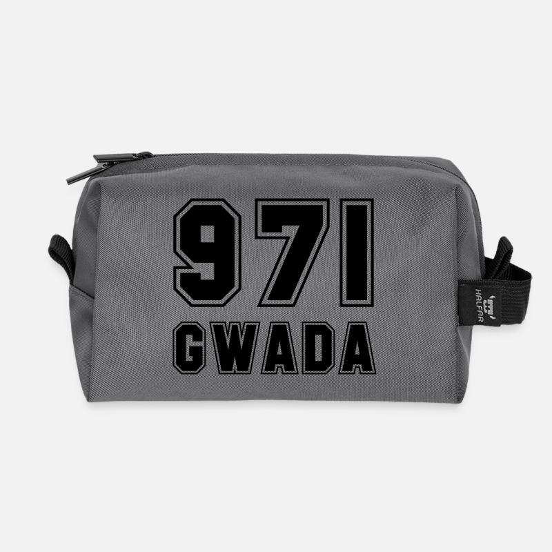 Gwada 971 - Trousse de toilette en tissu recyclé - anthracite