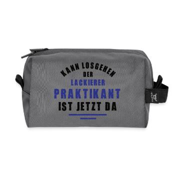 Praktikant Lackierer Praktikum Lackiererei Danke - Recycelte Kulturtasche - Anthrazit - Vorne