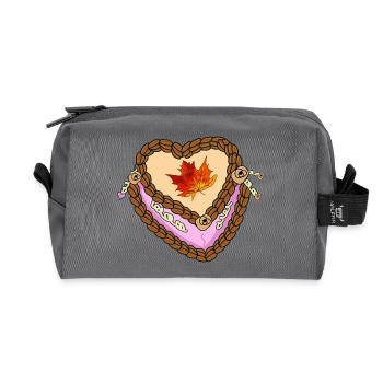 Crèmes d’automne Coeur Doux - Trousse de toilette en tissu recyclé - anthracite - Devant