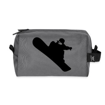 Planche à neige - Trousse de toilette en tissu recyclé - anthracite - Devant