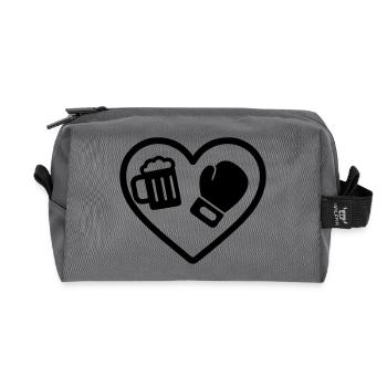 Bière Heart Boxing - Trousse de toilette en tissu recyclé - anthracite - Devant