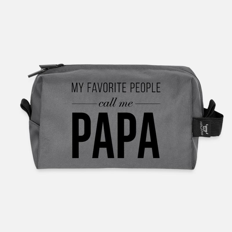 Papa - Recycelte Kulturtasche - Anthrazit