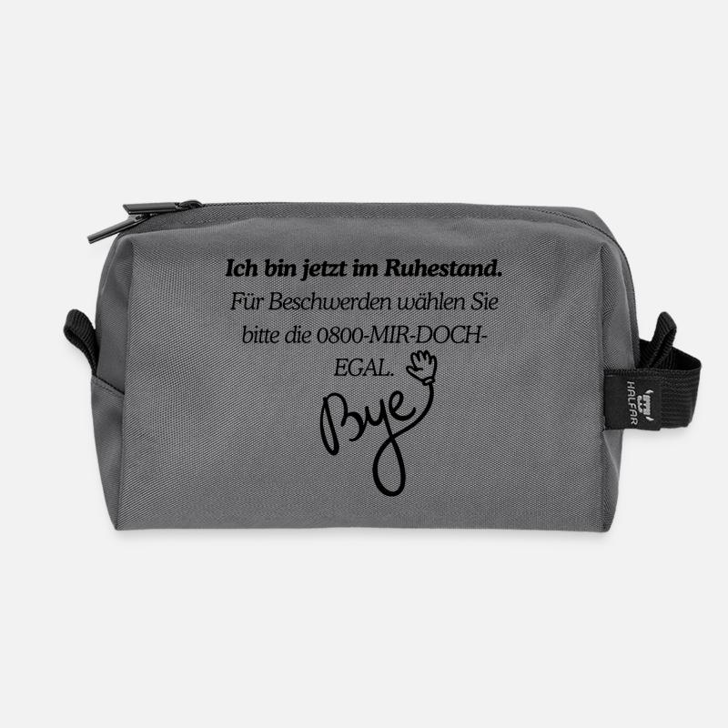 Conception de la retraite - Trousse de toilette en tissu recyclé - anthracite