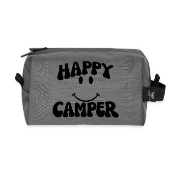 Happy Camper - Recycelte Kulturtasche - Anthrazit - Vorne