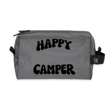 Happy Camper - Recycelte Kulturtasche - Anthrazit - Vorne