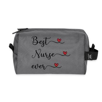 Nurse - best nurse - Recycled Toiletry Zip Bag - anthracite - Front