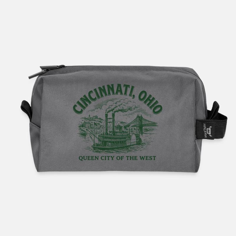 Cincinnati Dampfschiff Erbe - Recycelte Kulturtasche - Anthrazit