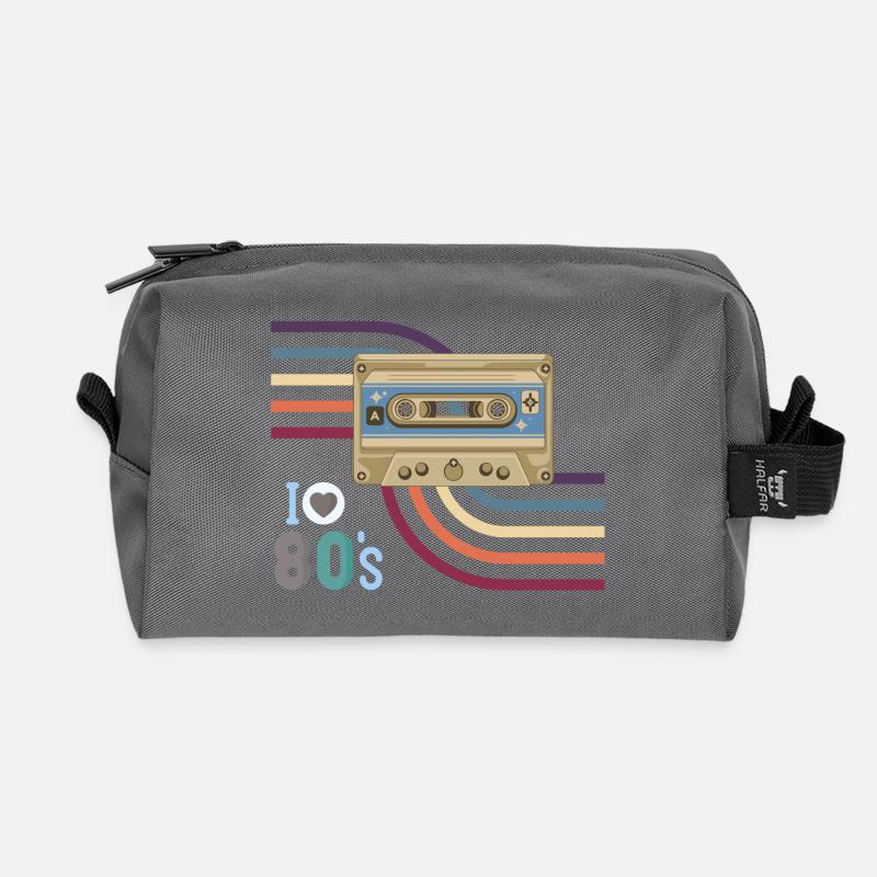 Kassettenliebe 80er Retro - Recycelte Kulturtasche - Anthrazit