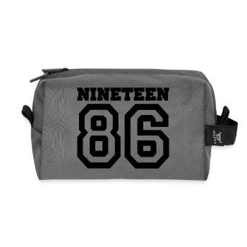 1986 - Trousse de toilette en tissu recyclé - anthracite - Devant