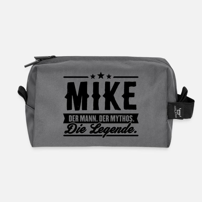 Mann Mythos Legende Mike - Recycelte Kulturtasche - Anthrazit