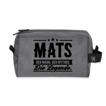 Mann Mythos Legende Mats - Recycelte Kulturtasche - Anthrazit - Vorne