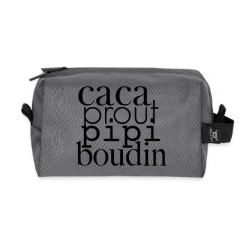 CACA prout Spule Pee - Recycelte Kulturtasche - Anthrazit - Vorne