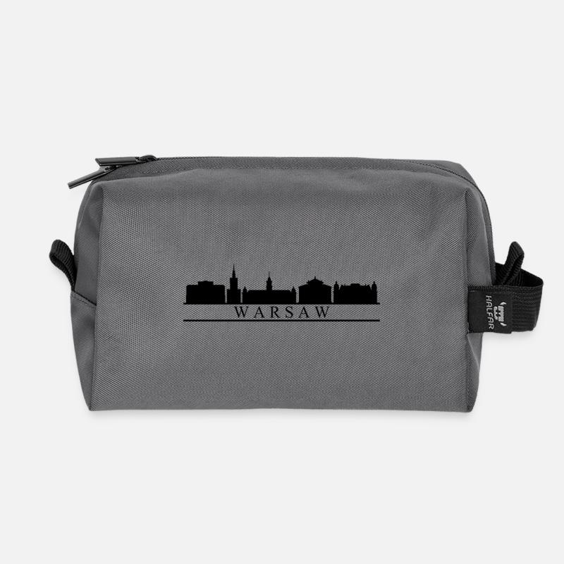 warschau Skyline - Recycelte Kulturtasche - Anthrazit