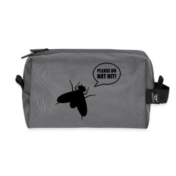 please_do_not_hit - Recycelte Kulturtasche - Anthrazit - Vorne