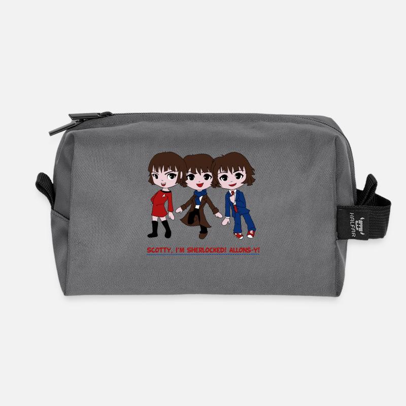 Sotty, I'm Sherlocked! Allons-y! - Recycelte Kulturtasche - Anthrazit