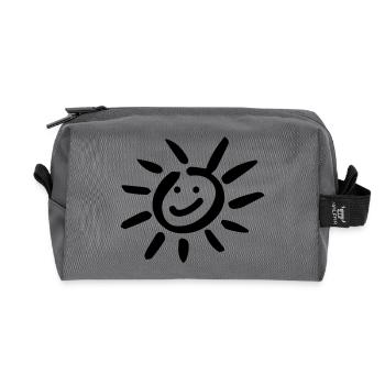 sun_smiling - Recycelte Kulturtasche - Anthrazit - Vorne