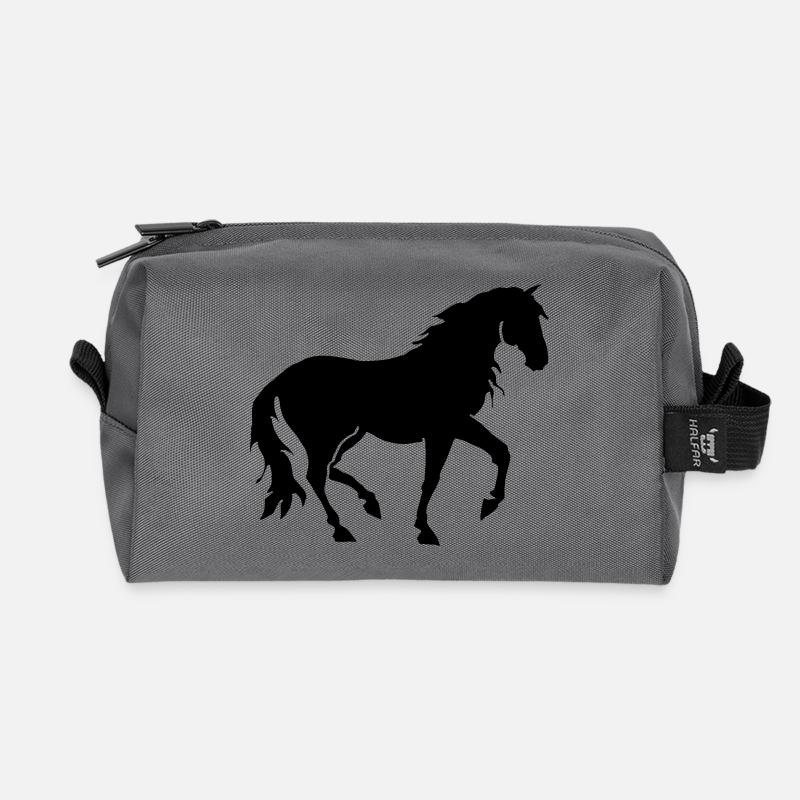Pferd PRE Pura Raza Espangnola, Andalusier Reiten - Recycelte Kulturtasche - Anthrazit