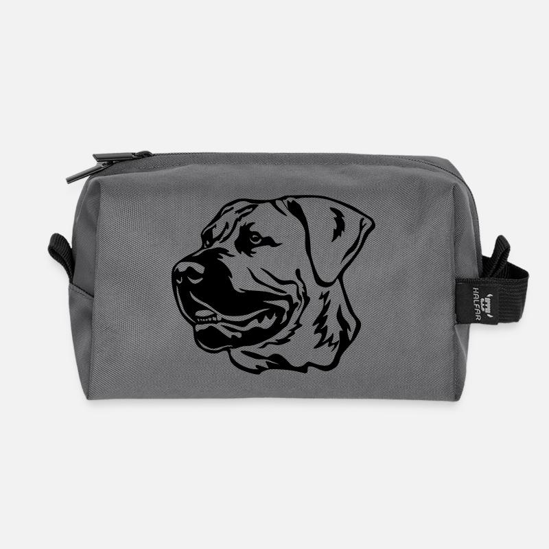 Boerboel Kopf - Recycelte Kulturtasche - Anthrazit