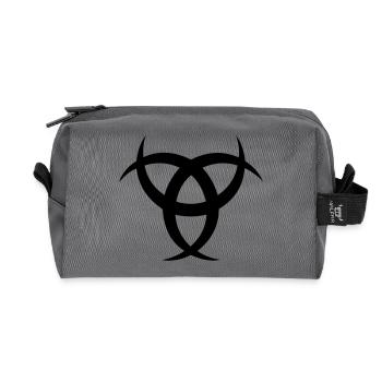 Odins horns symbol - Recycled Toiletry Zip Bag - anthracite - Front