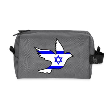 Israel - Recycled Toiletry Zip Bag - anthracite - Front