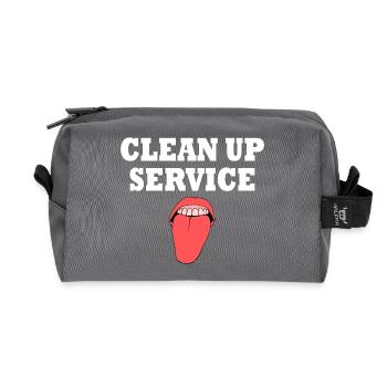 clean up service - Recycelte Kulturtasche - Anthrazit - Vorne