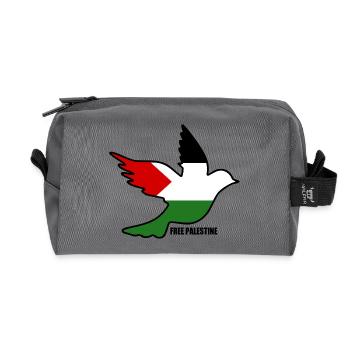 Free palestine - Trousse de toilette en tissu recyclé - anthracite - Devant