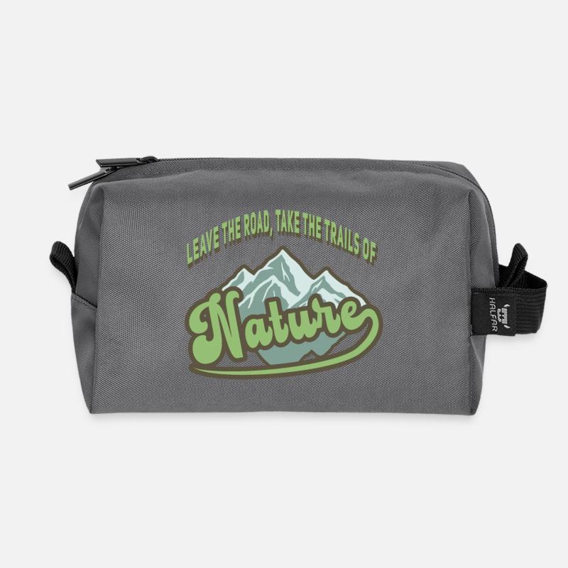 For nature lovers - Recycled Toiletry Zip Bag - anthracite