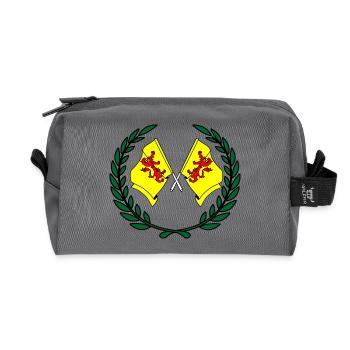Couronne de laurier des drapeaux de la province de Hollande méridionale - Trousse de toilette en tissu recyclé - anthracite - Devant