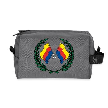Couronne de laurier des drapeaux de la province de Hollande du Nord - Trousse de toilette en tissu recyclé - anthracite - Devant