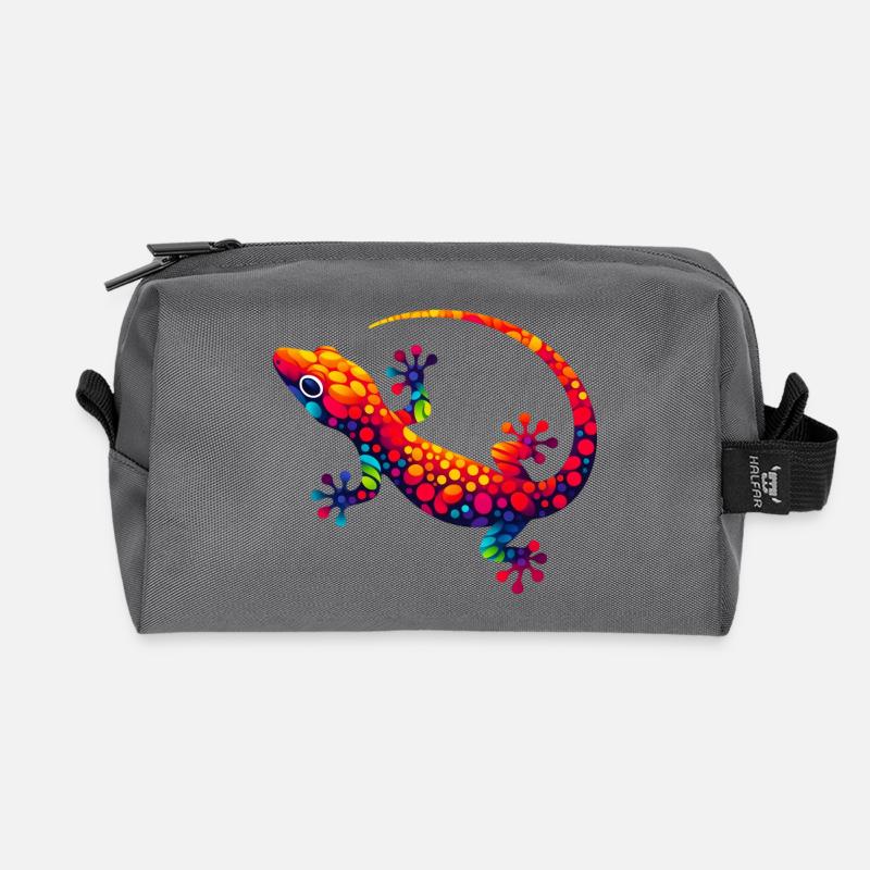 Gecko - Recycelte Kulturtasche - Anthrazit