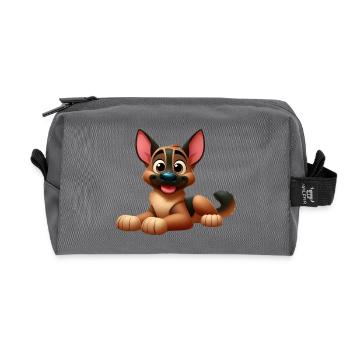 German Shepherd 15 - Recycled Toiletry Zip Bag - anthracite - Front