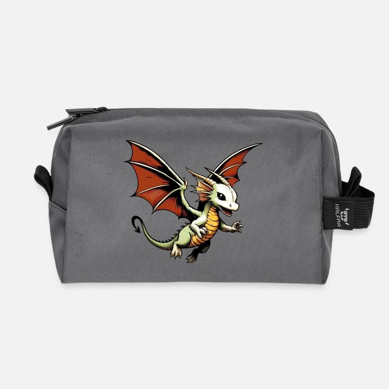 Drache - Recycelte Kulturtasche - Anthrazit
