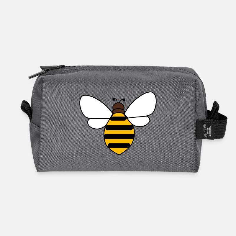 Biene - Recycelte Kulturtasche - Anthrazit