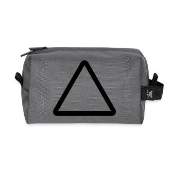 Construction Site, Warning Sign Template, Danger Warning - Recycled Toiletry Zip Bag - anthracite - Front