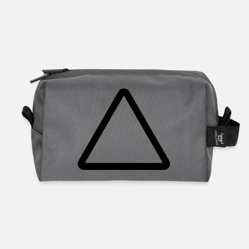 Construction Site, Warning Sign Template, Danger Warning - Recycled Toiletry Zip Bag - anthracite