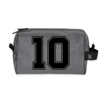 10 - Recycled Toiletry Zip Bag - anthracite - Front