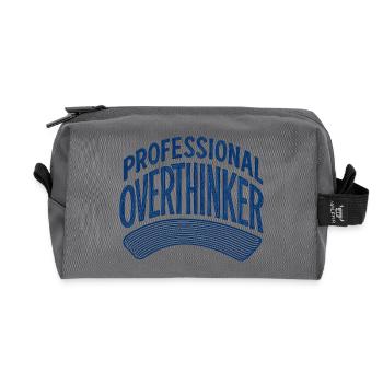 Professional Overthinker - Recycled Toiletry Zip Bag - anthracite - Front