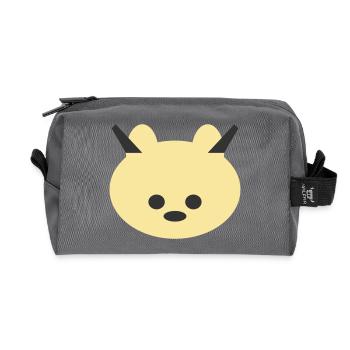 Gehörnter Bär Kuschel-Symbol - Recycelte Kulturtasche - Anthrazit - Vorne