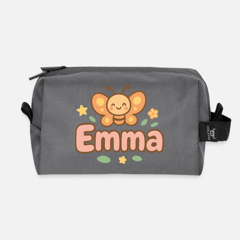 Emma - Recycelte Kulturtasche - Anthrazit