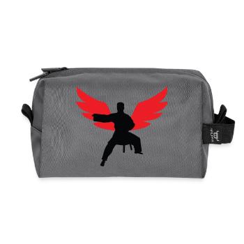Aikido - Martial Art - Aikido - Recycled Toiletry Zip Bag - anthracite - Front
