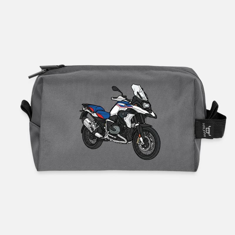 Motorcycle GS - Recycled Toiletry Zip Bag - anthracite