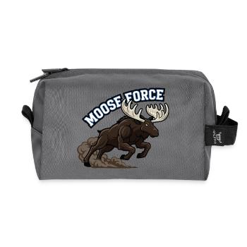 Moose Force Wild Elk Power - Recycled Toiletry Zip Bag - anthracite - Front