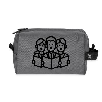 choir - Recycled Toiletry Zip Bag - anthracite - Front