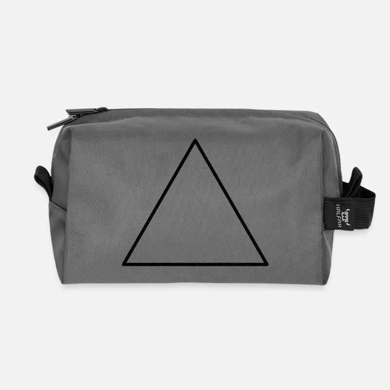 Symbol triangle equilateral - Recycled Toiletry Zip Bag - anthracite