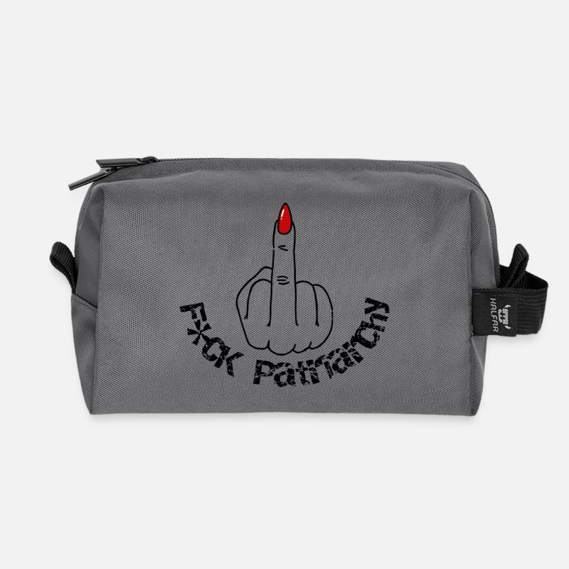 F*CK the Patriarchy - Recycelte Kulturtasche - Anthrazit