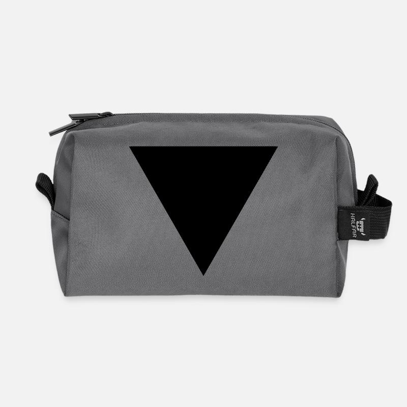 dreieck - Recycled Toiletry Zip Bag - anthracite