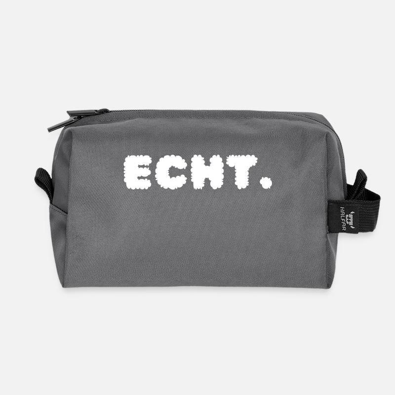 Echt. - Recycelte Kulturtasche - Anthrazit